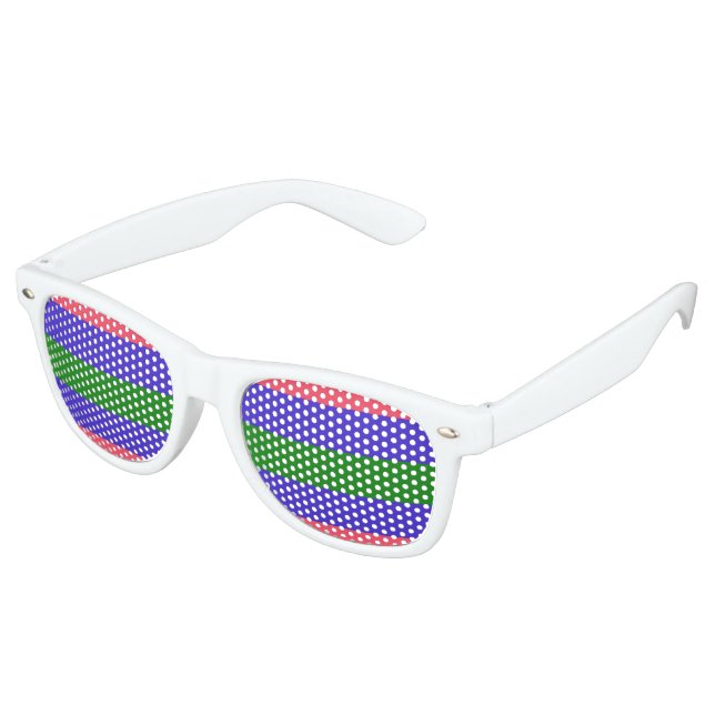 Lunettes De Fête Retro Drapeau de fierté trigender (Angulaire)