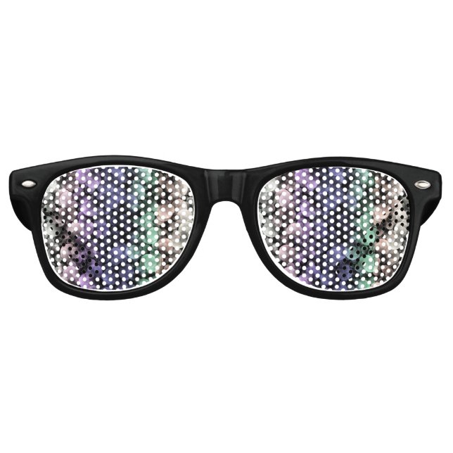 Lunettes De Fête Retro Drapeau de fierté Uingender Boho Groovy Bulles Écl (Devant)