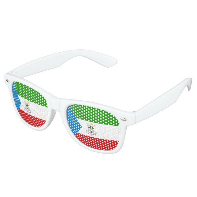Lunettes De Fête Retro Drapeau de la Guinée équatoriale (Angulaire)