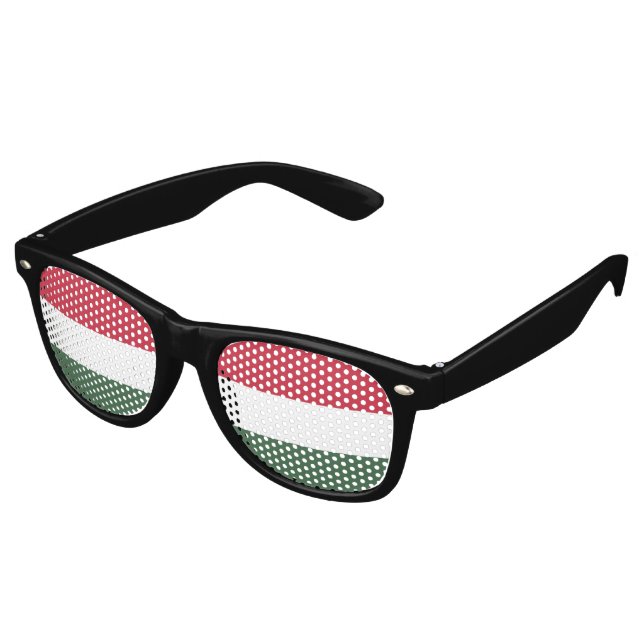 Lunettes De Fête Retro drapeau de la Hongrie (Angulaire)