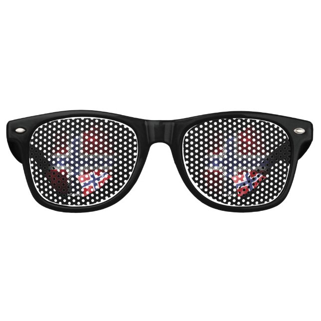 Lunettes De Fête Retro Drapeau de la Norvège (Devant)