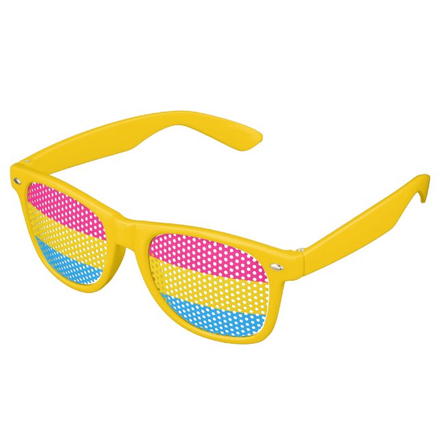 Lunettes De Fête Retro Drapeau de la Pansexualité Parti Shades (Angulaire)