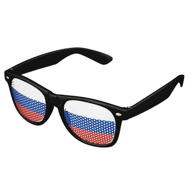 Lunettes De Fête Retro Drapeau de la Russie (Angulaire)