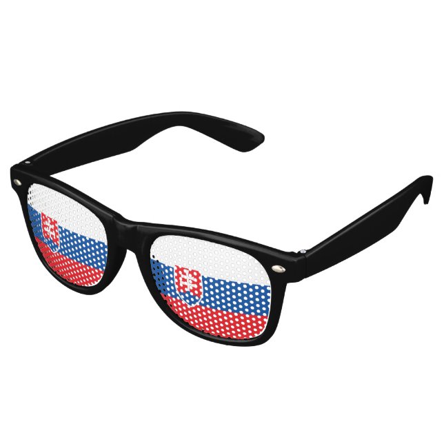 Lunettes De Fête Retro Drapeau de la Slovaquie (Angulaire)