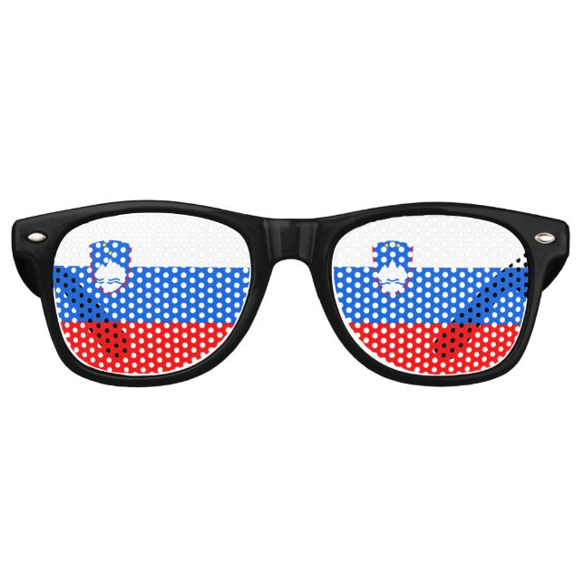 Lunettes De Fête Retro Drapeau de la Slovénie (Devant)