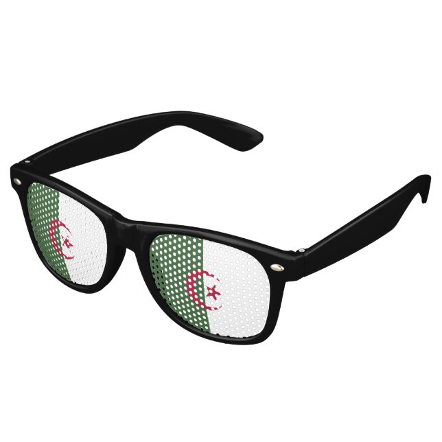 Lunettes De Fête Retro Drapeau de l'Algérie (Angulaire)