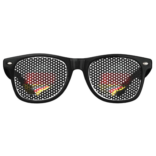 Lunettes De Fête Retro Drapeau de l'Allemagne (Devant)