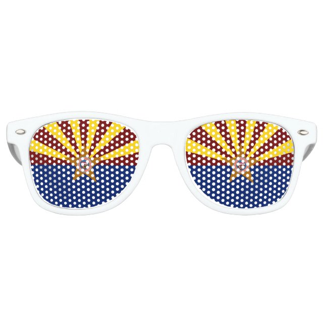 Lunettes De Fête Retro Drapeau de l'Arizona (Devant)