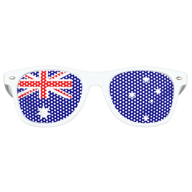 Lunettes De Fête Retro Drapeau de l'Australie (Devant)