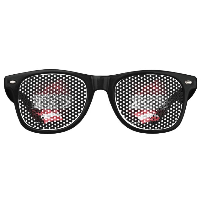 Lunettes De Fête Retro Drapeau de l'Autriche (Devant)
