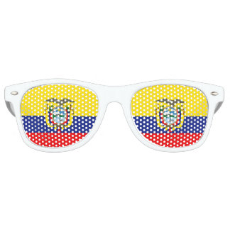 Lunettes De Fête Retro Drapeau de l'Équateur