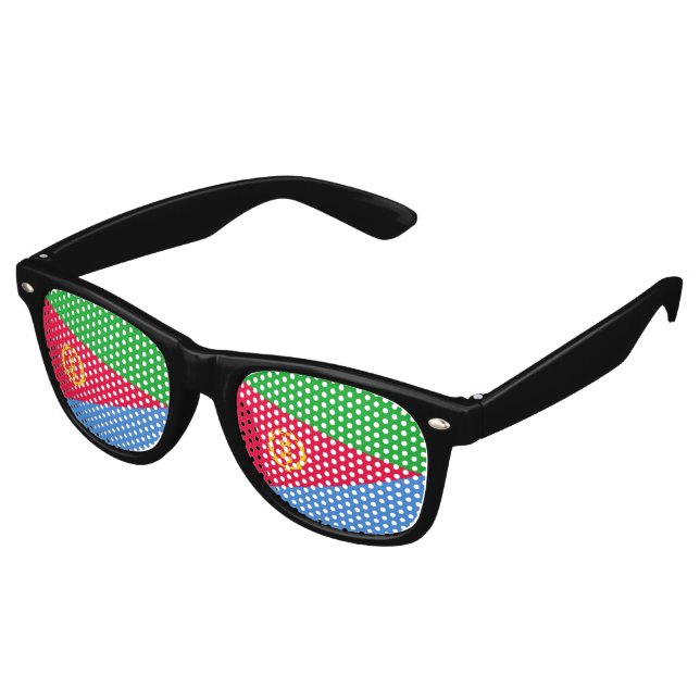 Lunettes De Fête Retro Drapeau de l'Érythrée (Angulaire)