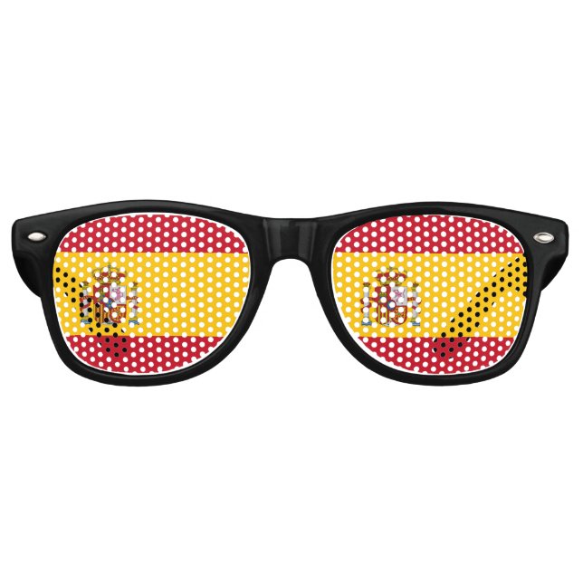 Lunettes De Fête Retro Drapeau de l'Espagne (Devant)