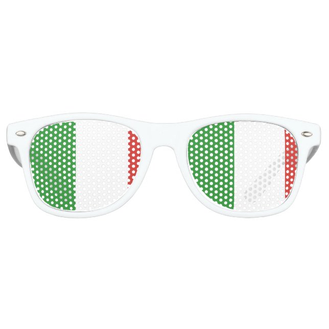 Lunettes De Fête Retro Drapeau de l'Italie (Devant)
