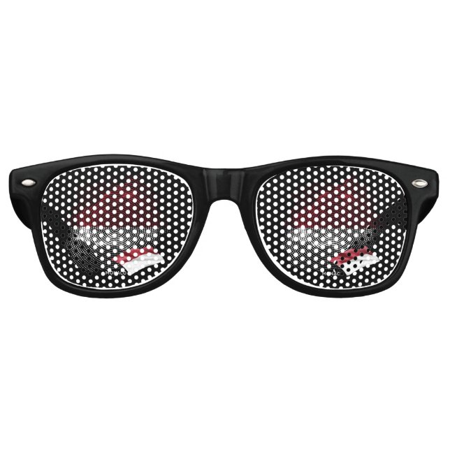 Lunettes De Fête Retro Drapeau de Monaco (Devant)