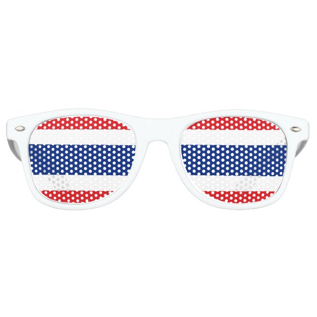 Lunettes De Fête Retro Drapeau de Thaïlande (Devant)