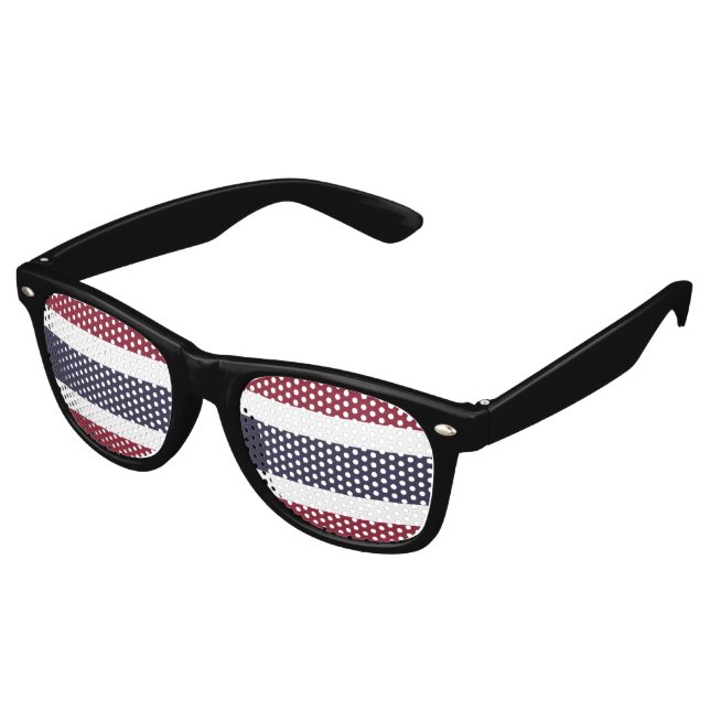 Lunettes De Fête Retro Drapeau de Thaïlande (Angulaire)