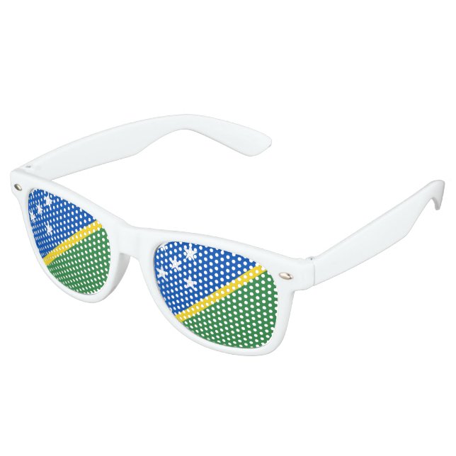 Lunettes De Fête Retro Drapeau des Îles Salomon (Angulaire)