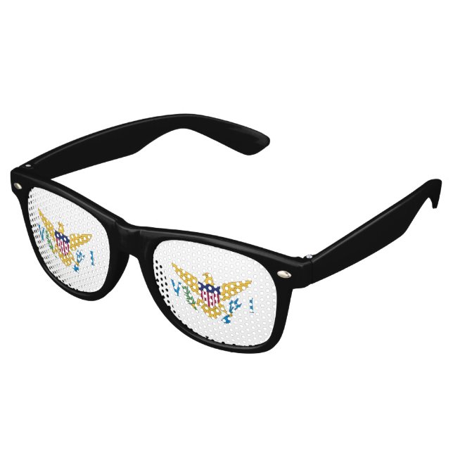 Lunettes De Fête Retro Drapeau des îles Vierges américaines (Angulaire)