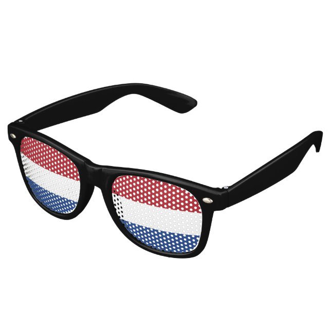 Lunettes De Fête Retro Drapeau des Pays-Bas (Angulaire)