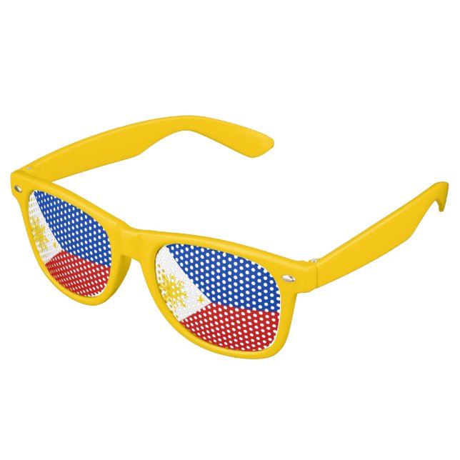 Lunettes De Fête Retro Drapeau des Philippines (Angulaire)