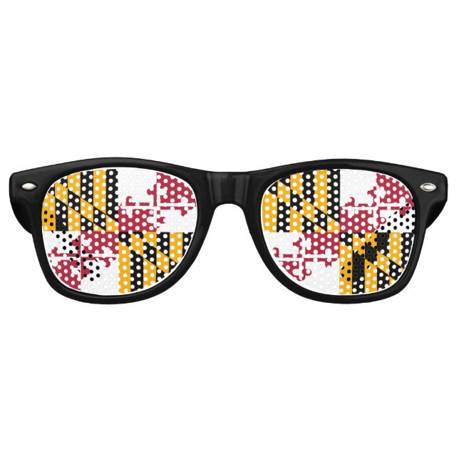 Lunettes De Fête Retro Drapeau d'état du Maryland élégant (Devant)