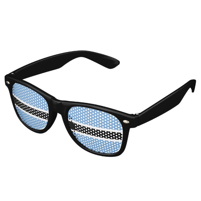 Lunettes De Fête Retro Drapeau du Botswana (Angulaire)