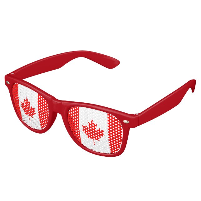 Lunettes De Fête Retro Drapeau du Canada (Angulaire)