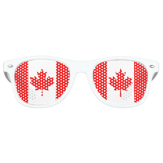 Lunettes De Fête Retro Drapeau du Canada (Devant)