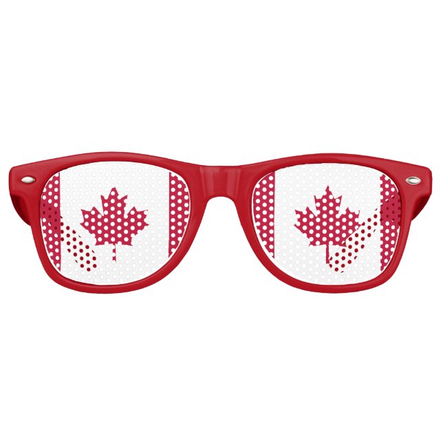 Lunettes De Fête Retro Drapeau du Canada (Devant)