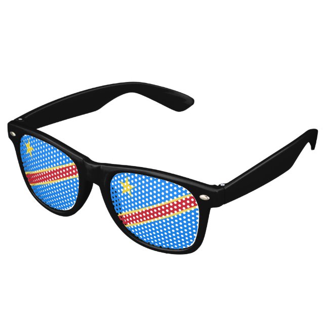 Lunettes De Fête Retro Drapeau du Congo (Angulaire)