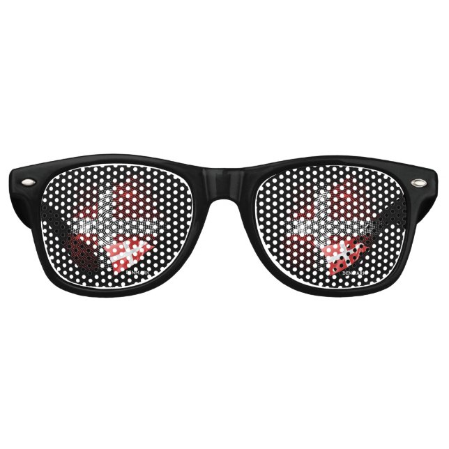 Lunettes De Fête Retro Drapeau du Danemark (Devant)
