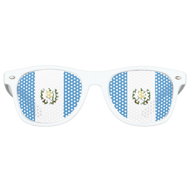 Lunettes De Fête Retro Drapeau du Guatemala (Devant)