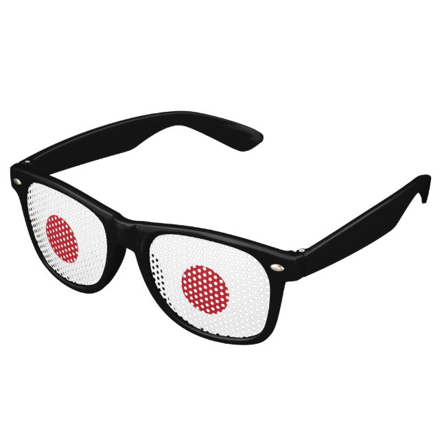 Lunettes De Fête Retro Drapeau du Japon (Angulaire)