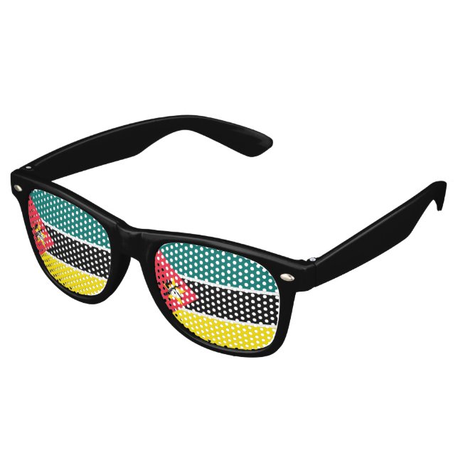 Lunettes De Fête Retro Drapeau du Mozambique (Angulaire)