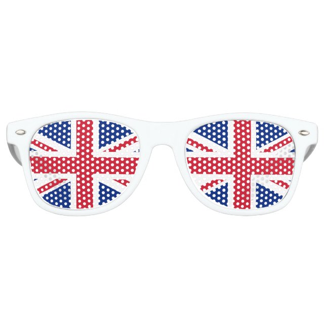 Lunettes De Fête Retro Drapeau du Royaume-Uni (Devant)