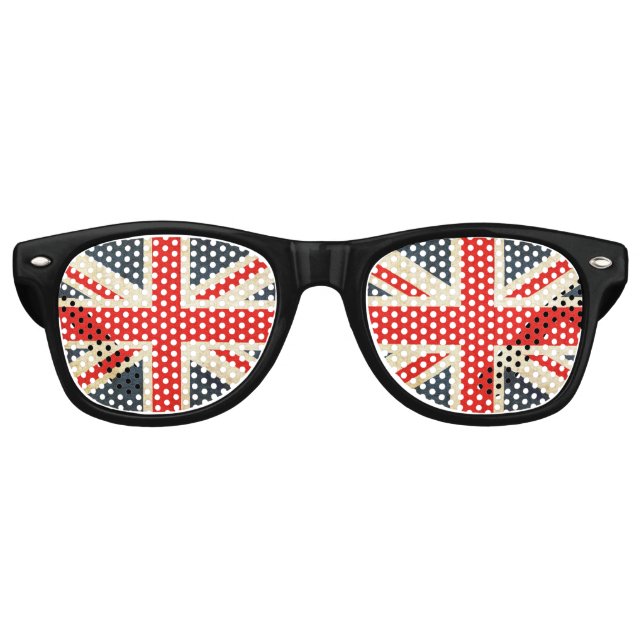 Lunettes De Fête Retro Drapeau du Royaume-Uni Union Jack Party Shades (Devant)