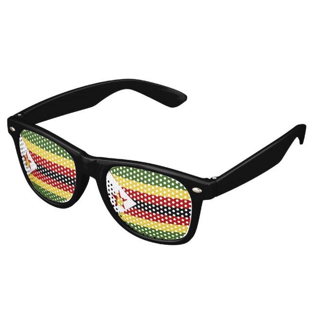Lunettes De Fête Retro drapeau du Zimbabwe (Angulaire)