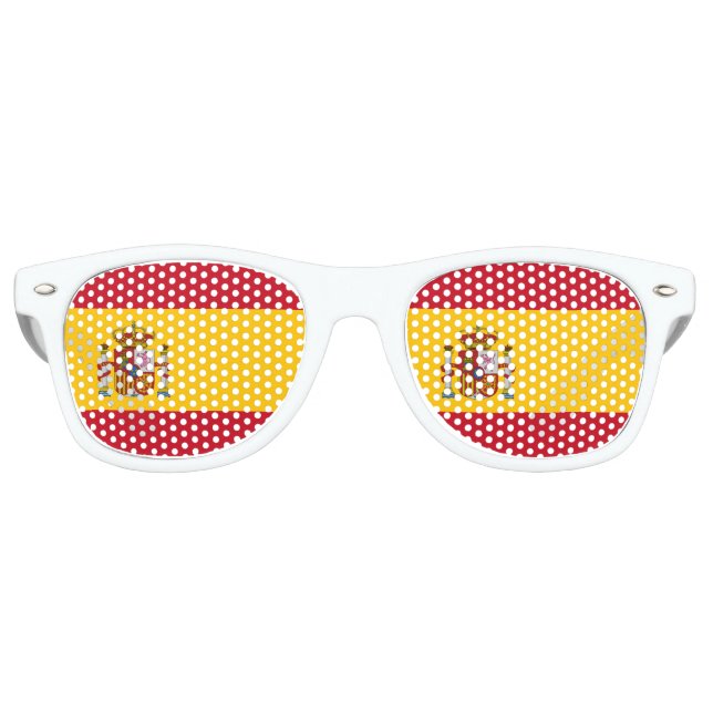 Lunettes De Fête Retro Drapeau Espagne (Devant)