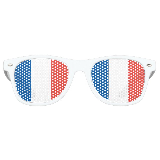 Lunettes De Fête Retro Drapeau français (Devant)