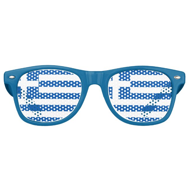 Lunettes De Fête Retro Drapeau grec (Devant)