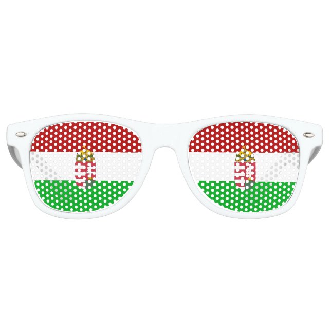 Lunettes De Fête Retro Drapeau hongrois (Devant)