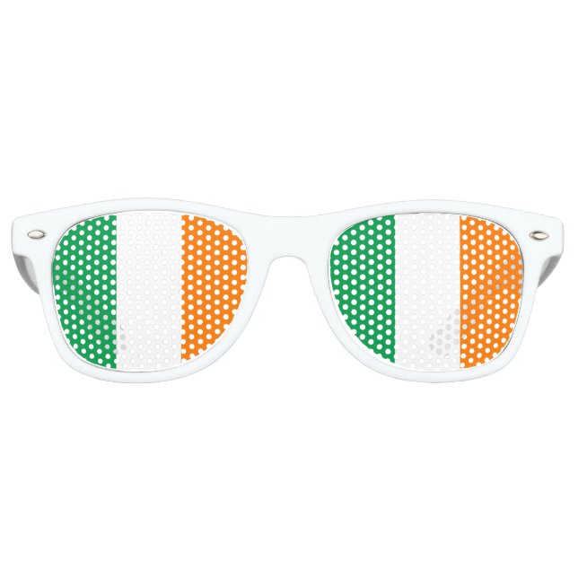 Lunettes De Fête Retro Drapeau irlandais (Devant)