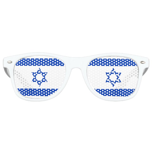 Lunettes De Fête Retro Drapeau Israël (Devant)