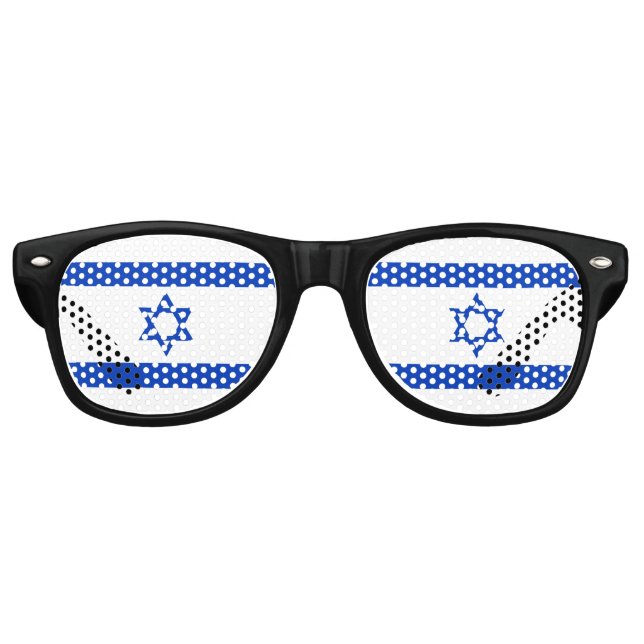 Lunettes De Fête Retro Drapeau Israël (Devant)