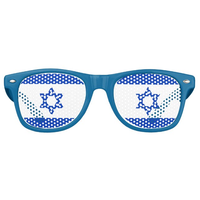 Lunettes De Fête Retro Drapeau israélien - Nuances du parti des adultes (Devant)