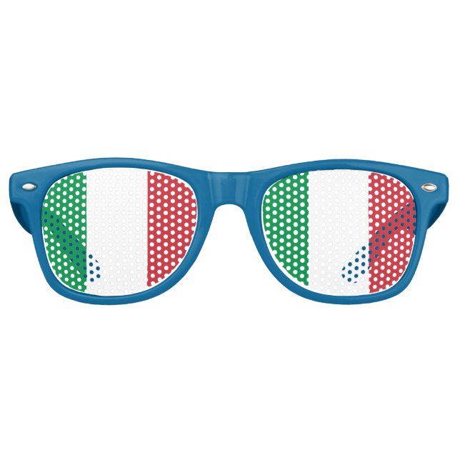 Lunettes De Fête Retro Drapeau italien (Devant)