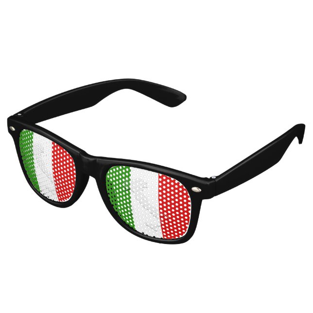 Lunettes De Fête Retro Drapeau italien (Angulaire)