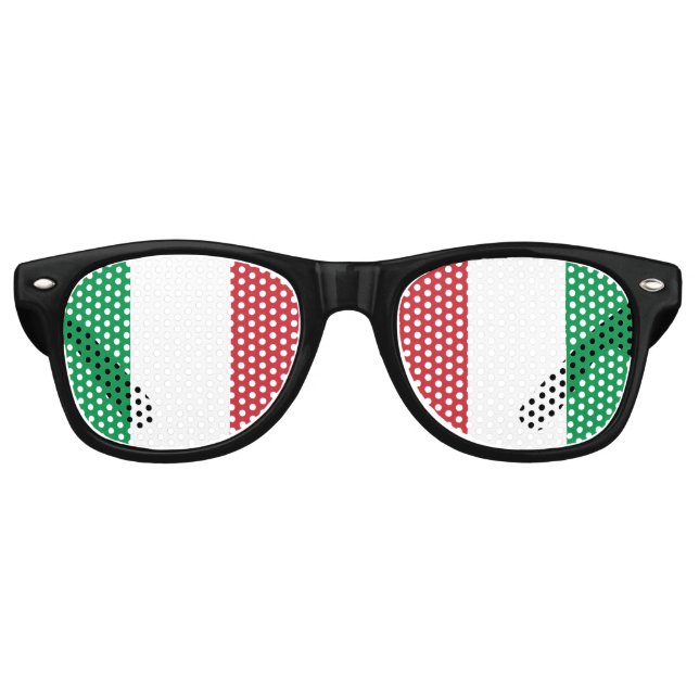 Lunettes De Fête Retro Drapeau italien (Italie) (Devant)