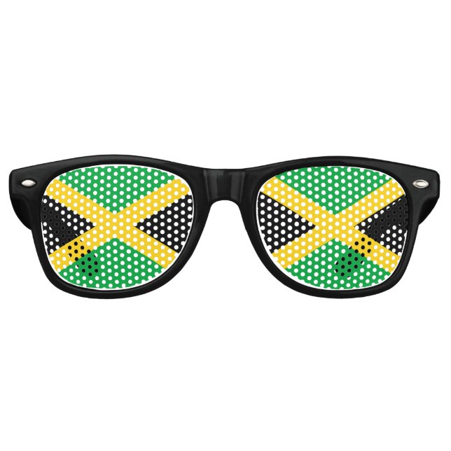 Lunettes De Fête Retro Drapeau jamaïcain (Devant)